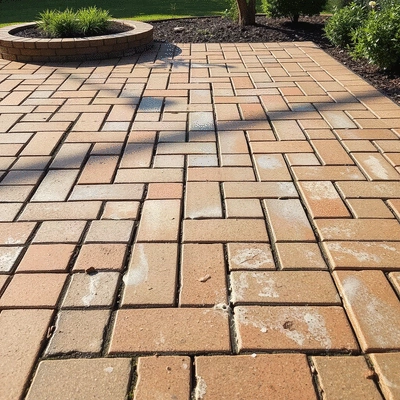 Paver maintenance with soft washing technique